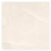 Pietra Cream Marble-Look Tile shown on a white background