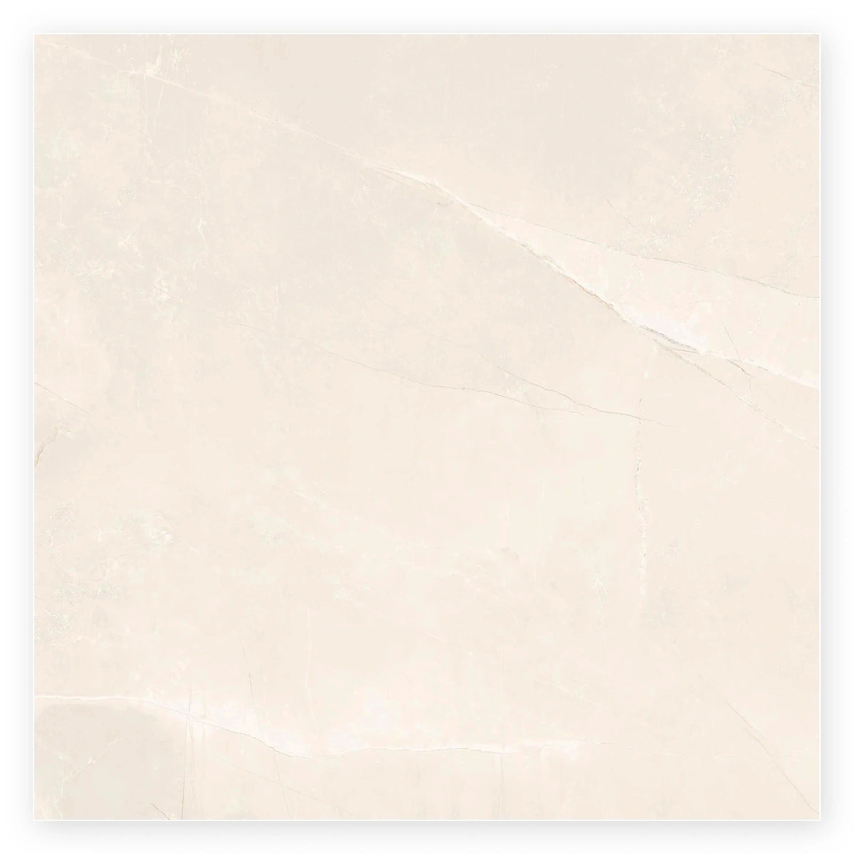 Pietra Cream Marble-Look Tile shown on a white background