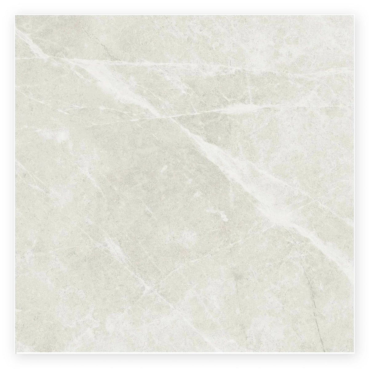 Pietra Dove Marble-Look Tile shown on a white background