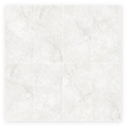 Pietra Perla Marble-Look Tile shown on a white background