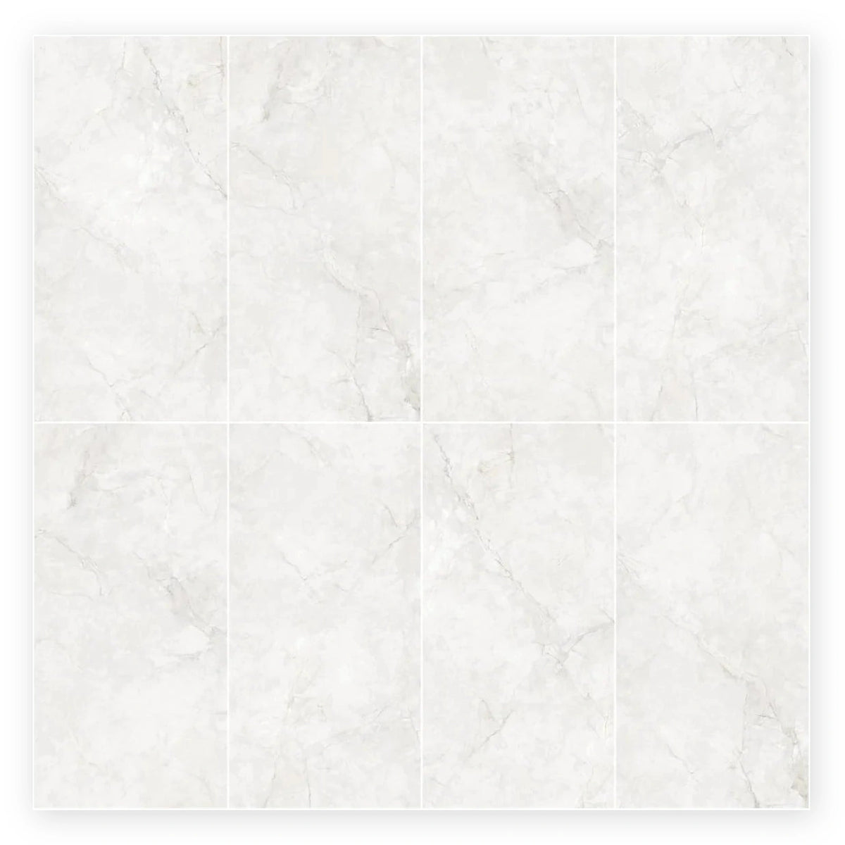 Pietra Perla Marble-Look Tile shown on a white background