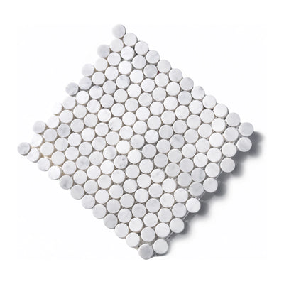Carrara Round Mosaic Tile