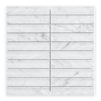 Carrara Stack Mosaic Tile