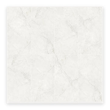 Pietra Perla Marble-Look Tile shown on a white background
