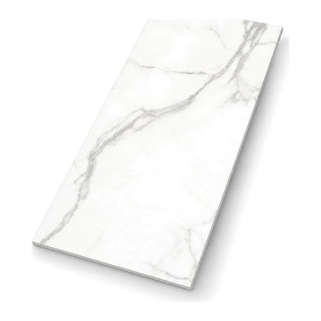 Pietra Vela Marble-Look Tile shown on a white background