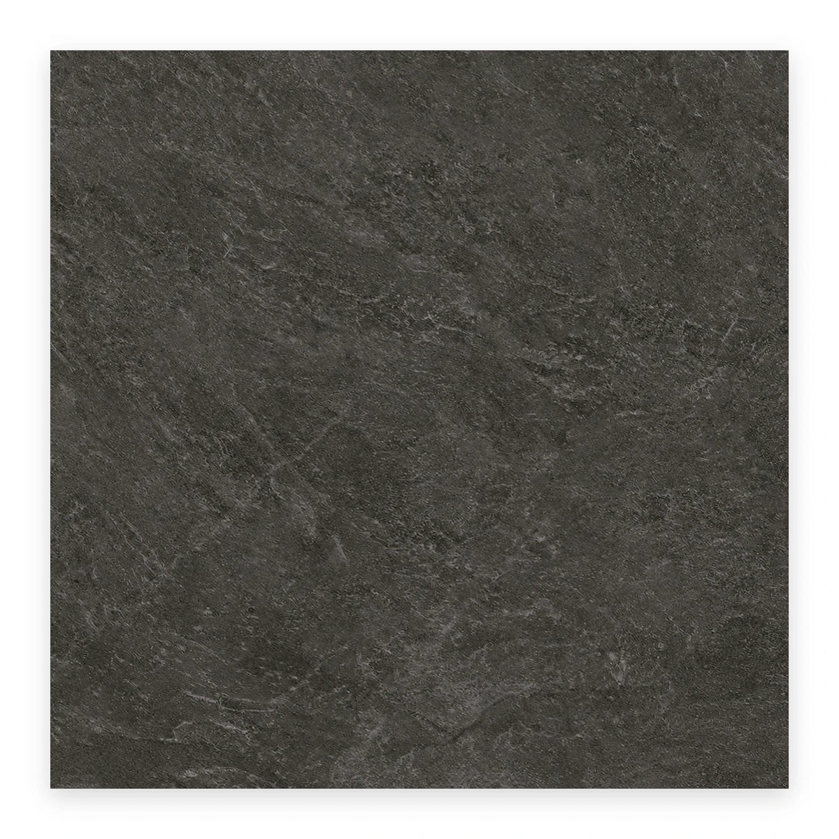 Ridge Charcoal Stone-Look Tile shown on a white background
