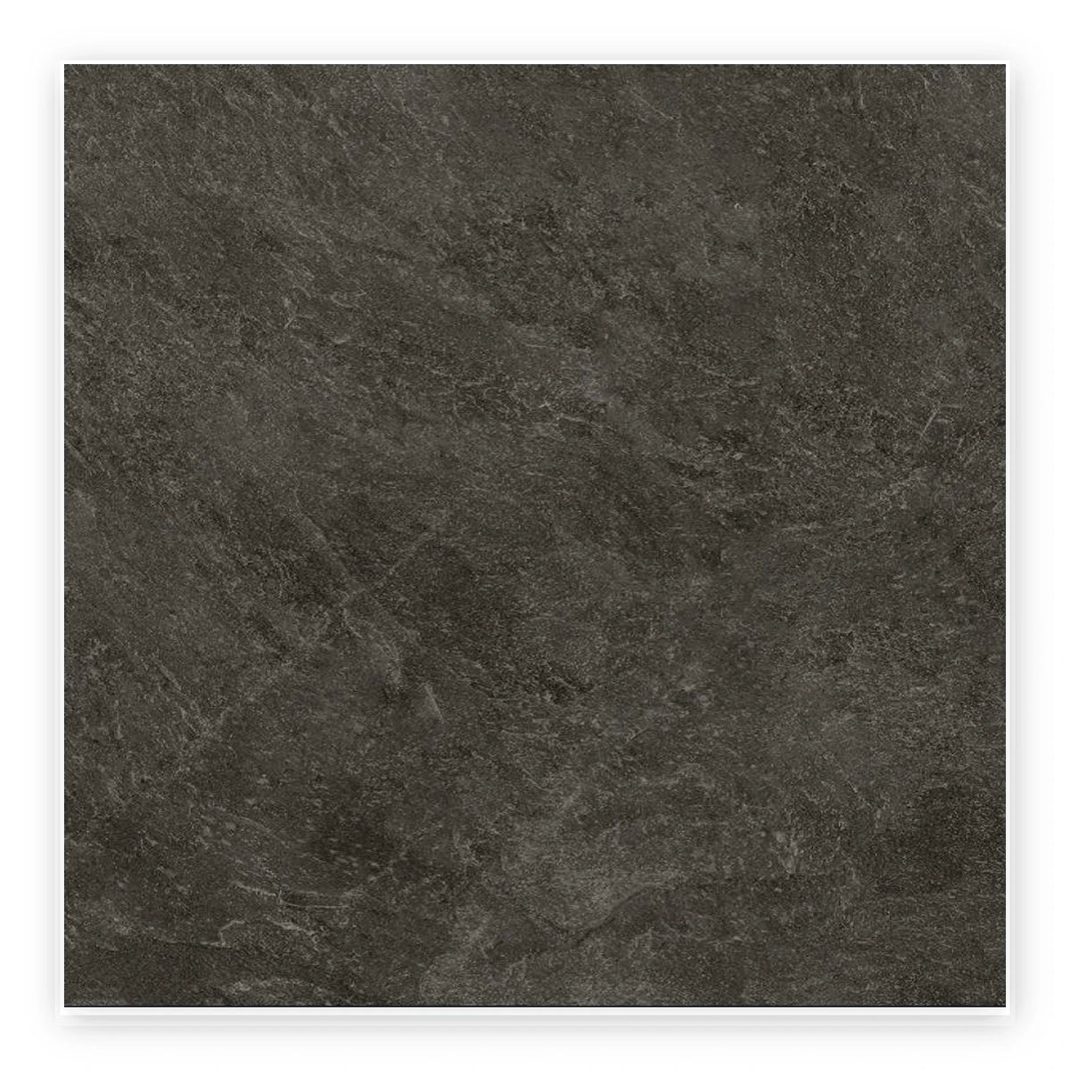 Ridge Charcoal Stone-Look Tile shown on a white background