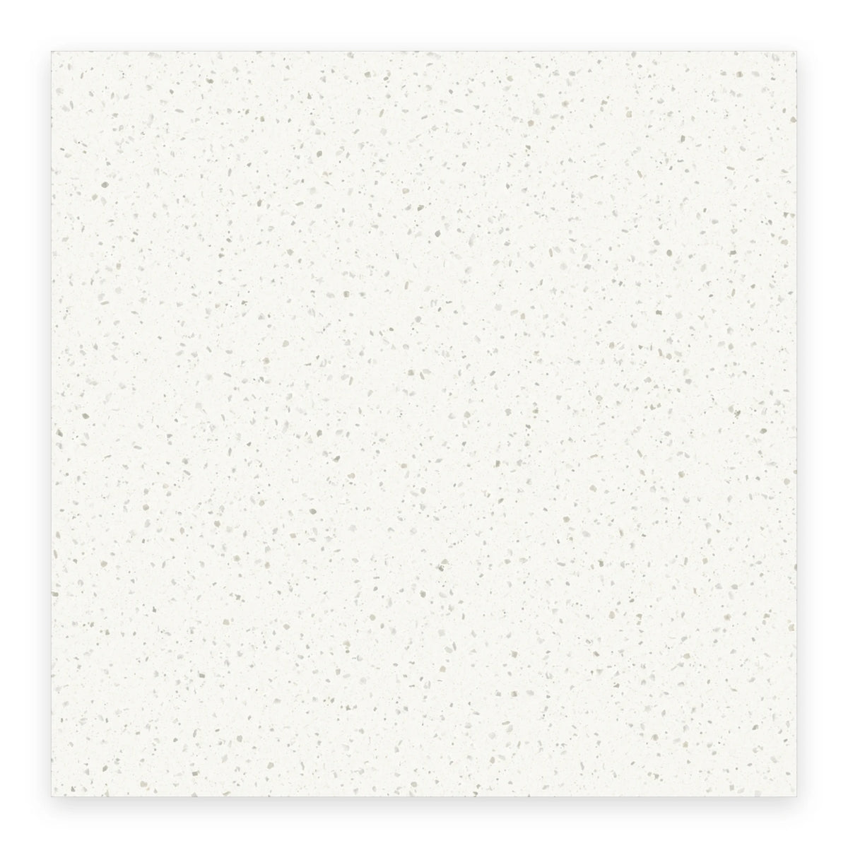 Haven Fine White Terrazzo-Look Tile shown on a white background