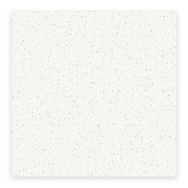 Haven Fine White Terrazzo-Look Tile shown on a white background