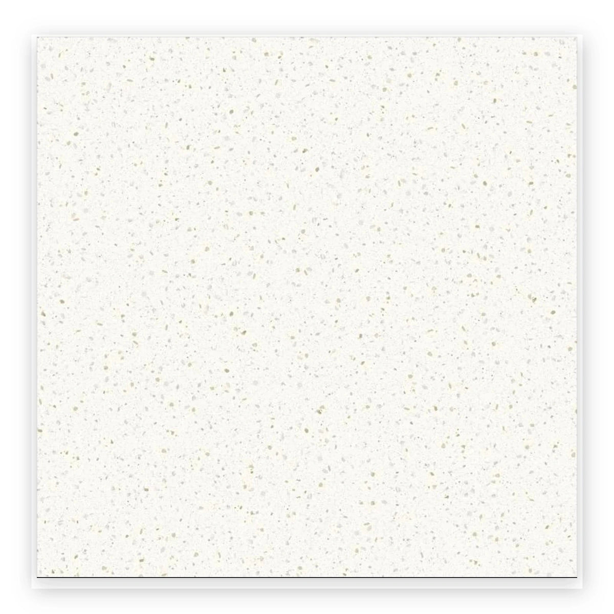 Haven Fine White Terrazzo-Look Tile shown on a white background