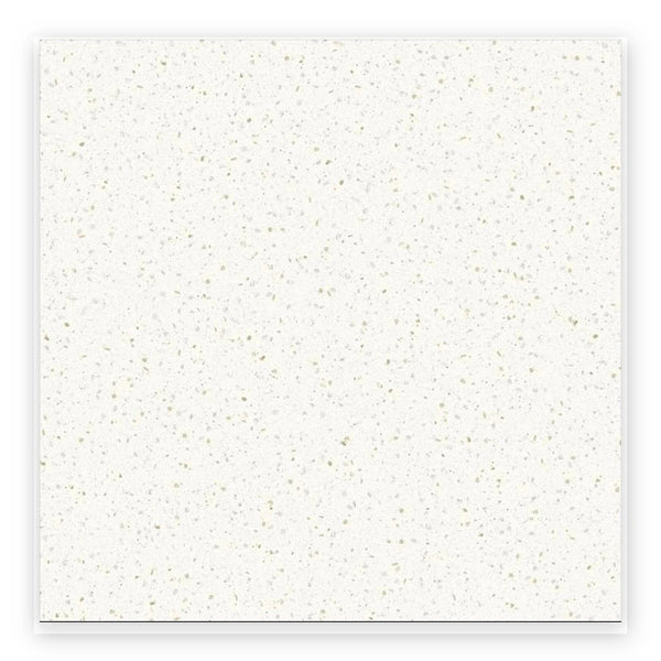 Haven Fine White Terrazzo-Look Tile shown on a white background