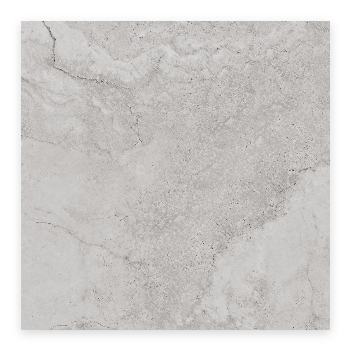 Coastal Mist Travertine-Look Tile shown on a white background