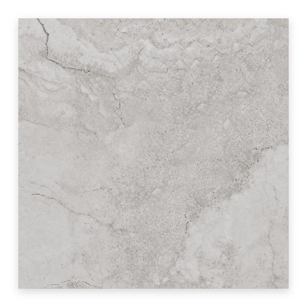 Coastal Mist Travertine-Look Tile shown on a white background