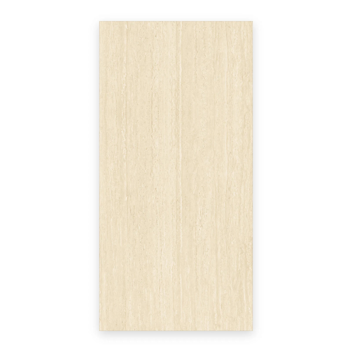 Coastal Ivory Travertine-Look Tile shown on a white background