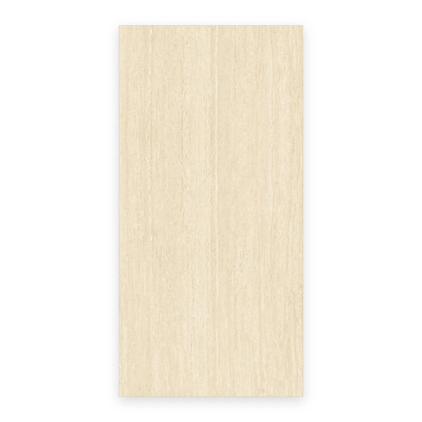 Coastal Ivory Travertine-Look Tile shown on a white background