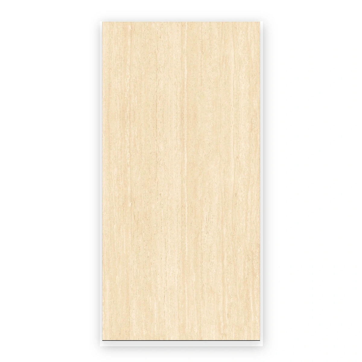 Coastal Ivory Travertine-Look Tile shown on a white background